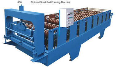 چین Intelligent Blue Color Wall Panel Roll Forming Machine With PLC Control System تامین کننده