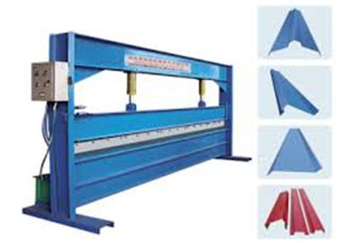 چین Blue Color 4m Width Hydraulic Sheet Bending Machine For Galvanized Steel Coil تامین کننده